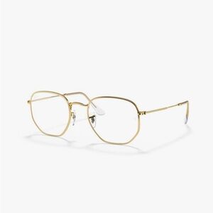 Gold Square Frame Glasses